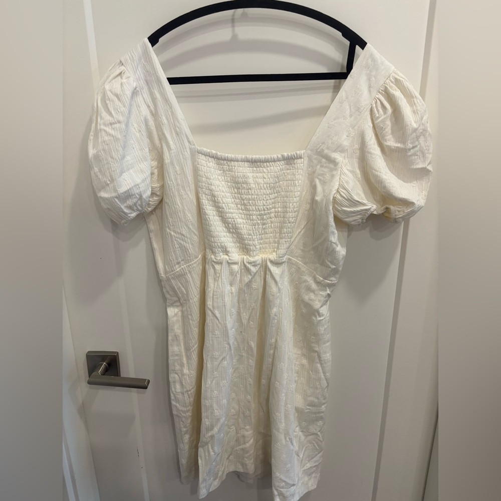 MAEVE WHITE PUFF SLEEVE DRESS - Picture 9 of 9